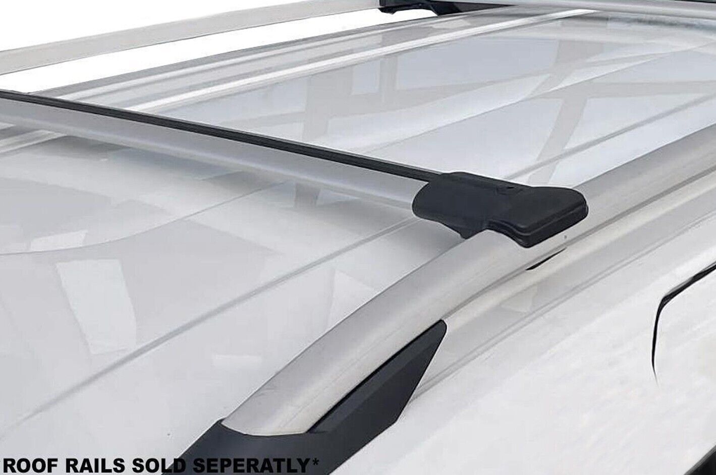FITS Ford Custom Cross Bars Set - Fits SWB & LWB Satin Silver 2012-on